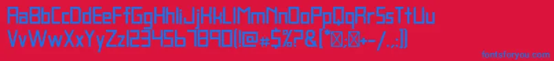 BlankBold Font – Blue Fonts on Red Background