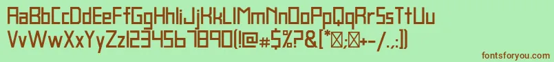 BlankBold Font – Brown Fonts on Green Background