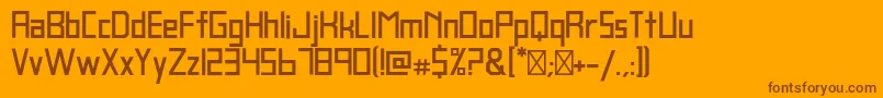 Fonte BlankBold – fontes marrons em um fundo laranja