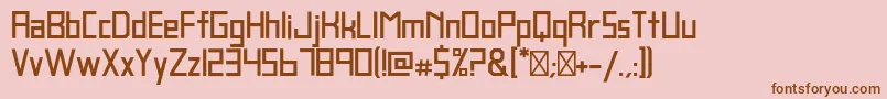 フォントBlankBold – ピンクの背景に茶色のフォント