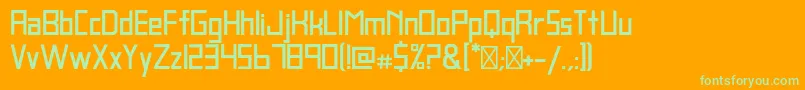 Шрифт BlankBold – зелёные шрифты на оранжевом фоне