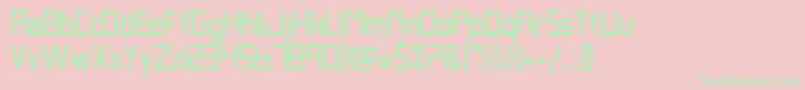 BlankBold Font – Green Fonts on Pink Background