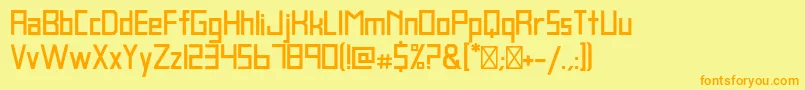 Шрифт BlankBold – оранжевые шрифты на жёлтом фоне