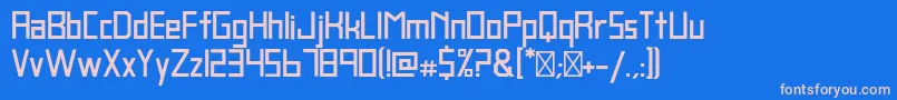 フォントBlankBold – ピンクの文字、青い背景