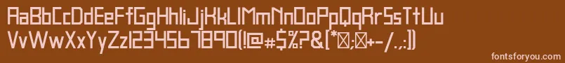 BlankBold Font – Pink Fonts on Brown Background