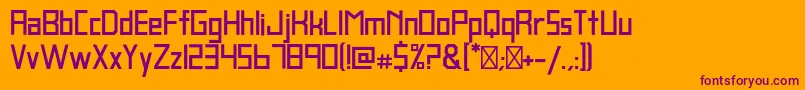 Шрифт BlankBold – фиолетовые шрифты на оранжевом фоне
