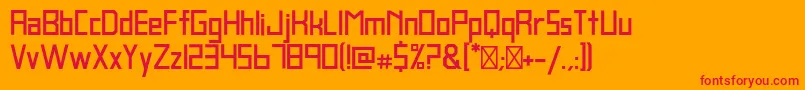 BlankBold Font – Red Fonts on Orange Background