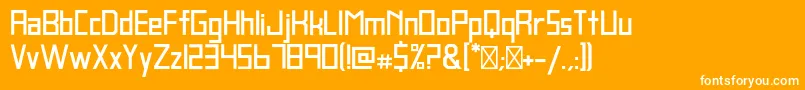 Шрифт BlankBold – белые шрифты на оранжевом фоне