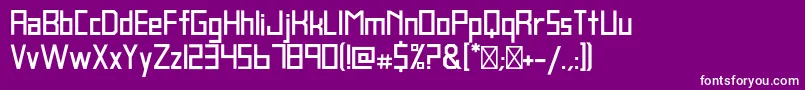 フォントBlankBold – 紫の背景に白い文字