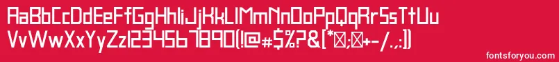 BlankBold Font – White Fonts on Red Background