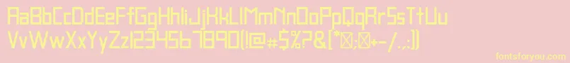 BlankBold-Schriftart – Gelbe Schriften auf rosa Hintergrund