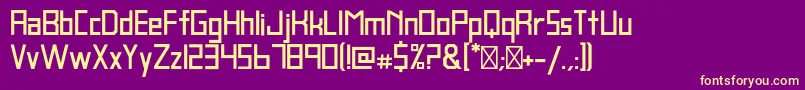 BlankBold-Schriftart – Gelbe Schriften auf violettem Hintergrund