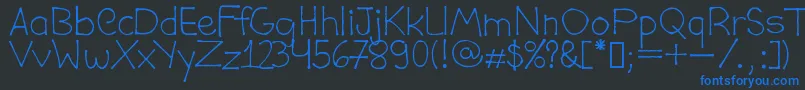 DaviCostaPublic Font – Blue Fonts on Black Background