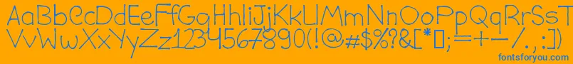 DaviCostaPublic Font – Blue Fonts on Orange Background