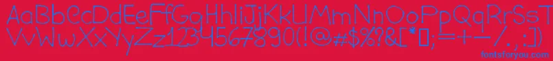 DaviCostaPublic Font – Blue Fonts on Red Background