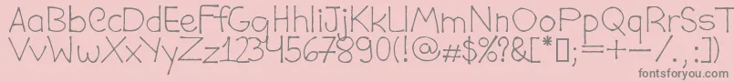 DaviCostaPublic Font – Gray Fonts on Pink Background