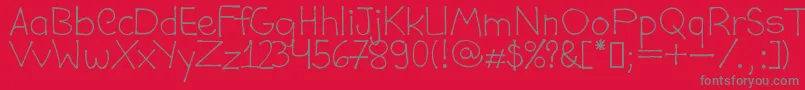 DaviCostaPublic Font – Gray Fonts on Red Background