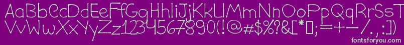 DaviCostaPublic Font – Green Fonts on Purple Background