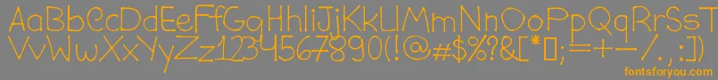 DaviCostaPublic Font – Orange Fonts on Gray Background
