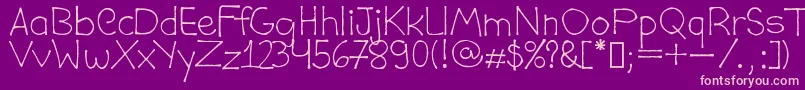 DaviCostaPublic Font – Pink Fonts on Purple Background