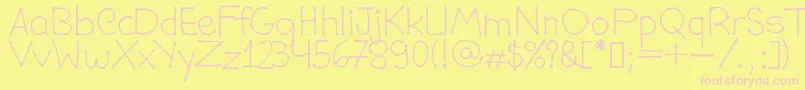 DaviCostaPublic Font – Pink Fonts on Yellow Background