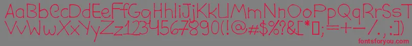 DaviCostaPublic Font – Red Fonts on Gray Background