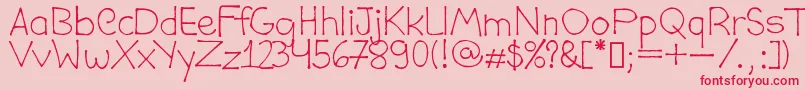 DaviCostaPublic Font – Red Fonts on Pink Background