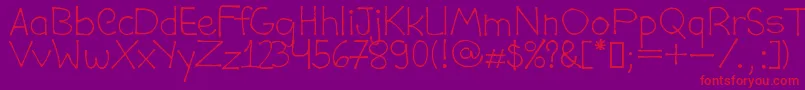 DaviCostaPublic Font – Red Fonts on Purple Background