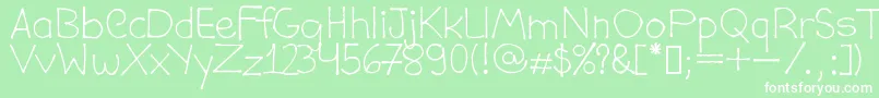 DaviCostaPublic Font – White Fonts on Green Background