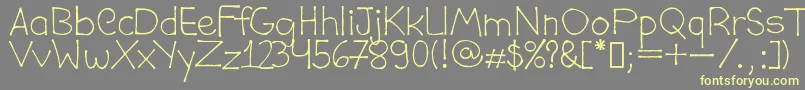 DaviCostaPublic Font – Yellow Fonts on Gray Background