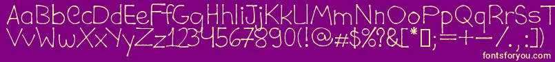 DaviCostaPublic Font – Yellow Fonts on Purple Background