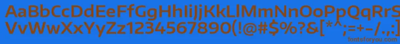 fuente EncodesanswideSemibold – Fuentes Marrones Sobre Fondo Azul