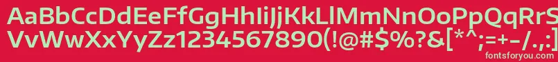 EncodesanswideSemibold Font – Green Fonts on Red Background