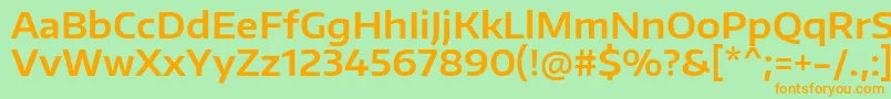 EncodesanswideSemibold Font – Orange Fonts on Green Background