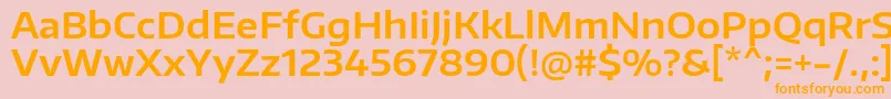 EncodesanswideSemibold Font – Orange Fonts on Pink Background