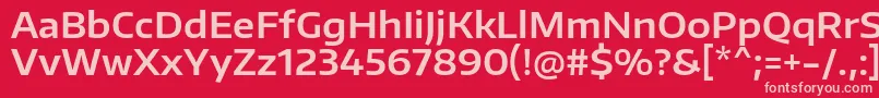 EncodesanswideSemibold Font – Pink Fonts on Red Background