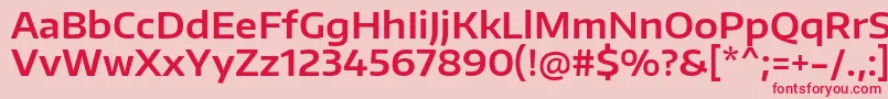 EncodesanswideSemibold Font – Red Fonts on Pink Background