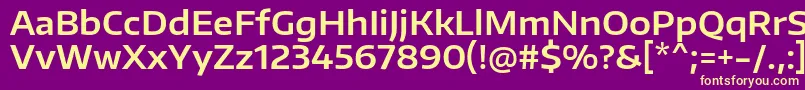 EncodesanswideSemibold Font – Yellow Fonts on Purple Background