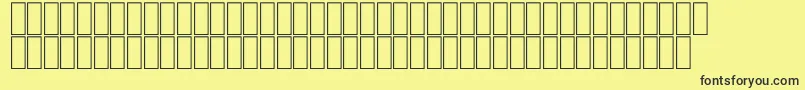 FsFantaziaThin-fontti – mustat fontit keltaisella taustalla