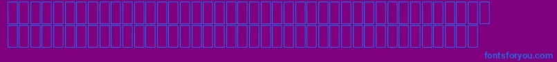 フォントFsFantaziaThin – 紫色の背景に青い文字