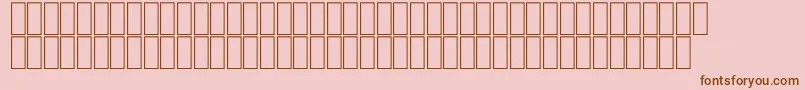 フォントFsFantaziaThin – ピンクの背景に茶色のフォント