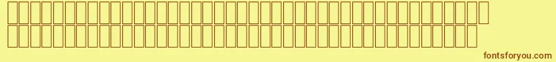 FsFantaziaThin-fontti – ruskeat fontit keltaisella taustalla