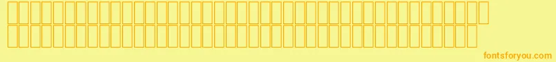 FsFantaziaThin-fontti – oranssit fontit keltaisella taustalla