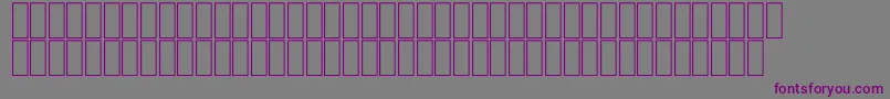 フォントFsFantaziaThin – 紫色のフォント、灰色の背景