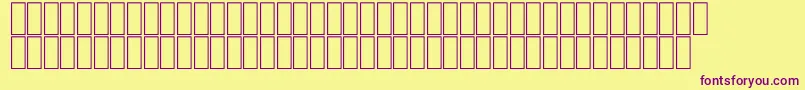 FsFantaziaThin-fontti – violetit fontit keltaisella taustalla