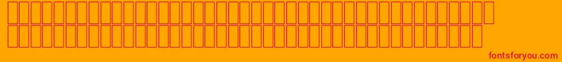 フォントFsFantaziaThin – オレンジの背景に赤い文字