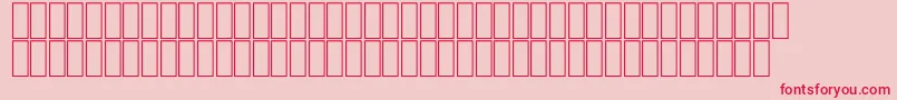 FsFantaziaThin-fontti – punaiset fontit vaaleanpunaisella taustalla
