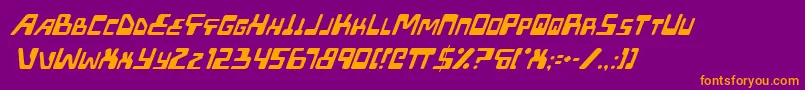 Xpedi Font – Orange Fonts on Purple Background