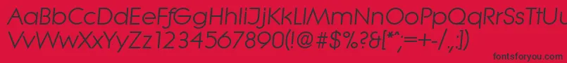 Шрифт LiteraSerialRegularitalicDb – чёрные шрифты на красном фоне