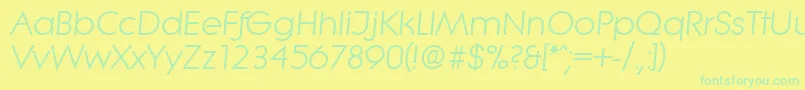 Шрифт LiteraSerialRegularitalicDb – зелёные шрифты на жёлтом фоне